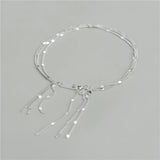925 Sterling Silver Tassel Bracelet for Everyday Use