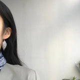 S925 Silver Leaf Stud Earrings for Women Girls