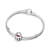 S925 Sterling Silver Heart Letter Beads for Bracelet Necklace