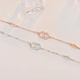 Sterling Silver Double C Bracelet for Her