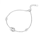 Sterling Silver Double C Bracelet for Her