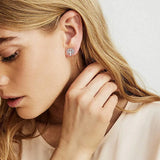 S925 Sterling Silver Glossy Life Tree Earrings