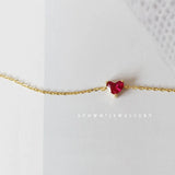 S925 Little Red Heart Bracelet Japanese Style Women's Bracelet