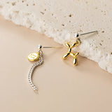 S925 Sterling Silver Long Tassel Line Dog Stud Earrings For Women Kids