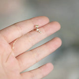 925 Silver Long Tassel Star Stud Earrings 14K Plated