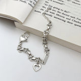 S925 Sterling Silver Love Bracelet Chain Wild Stitching Heavy Hand Jewelry