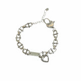 S925 Sterling Silver Love Bracelet Chain Wild Stitching Heavy Hand Jewelry