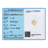 S925 Silver Love Letter Crystal Pendant Necklace for Women