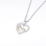 S925 Sterling Silver Love Pendant Explosion Micro-Set Necklace