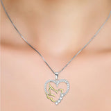 S925 Sterling Silver Love Pendant Explosion Micro-Set Necklace