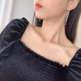 S925 Love Tassel Ear Clip High-End