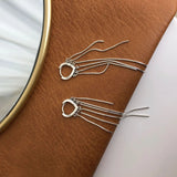 S925 Love Tassel Ear Clip High-End