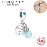 Sterling Silver Bulb Pendant Hot Air Balloon Charm