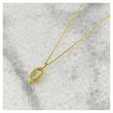 S925 Silver Green Agate Necklace for Woman Personalized Jewelry