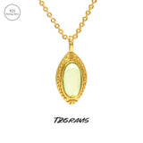 S925 Silver Green Agate Necklace for Woman Personalized Jewelry