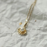 S925 Sterling Silver Pearl Shell Choker Necklace Pendant for Women