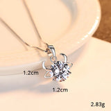 S925 Zodiac Zircon Pendant Necklace for Women