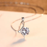 S925 Zodiac Zircon Pendant Necklace for Women