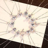 S925 Zodiac Zircon Pendant Necklace for Women