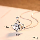 S925 Zodiac Zircon Pendant Necklace for Women