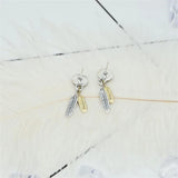 925 Sterling Silver Retro Feather Earrings