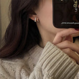 S925 Mermaid Pearl Ear Studs for Women Earrings