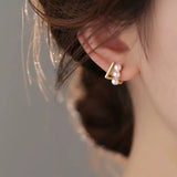S925 Mermaid Pearl Ear Studs for Women Earrings