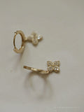 S925 Sterling Silver Micro Diamond Flower Ear Clasp & Earrings