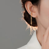 925 Silver Plated Clip Earrings Skin Texture No Ear Hole