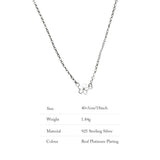 S925 Silver Plated Floral Necklace Sweet Accessory