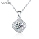 S925 Silver Moissanite Necklace Women Ins Mosan Diamond Pendant