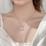 S925 Silver Moissanite Necklace Women Ins Mosan Diamond Pendant
