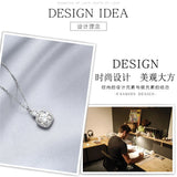 S925 Sterling Silver Moissanite Necklace Women Pendant Collarbone Chain