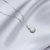 S925 Sterling Silver Moissanite Necklace Women Pendant Collarbone Chain