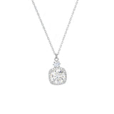 S925 Sterling Silver Moissanite Necklace Women Pendant Collarbone Chain