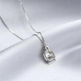 S925 Sterling Silver Moissanite Necklace Women Pendant Collarbone Chain