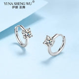 Sterling Silver Moissanite Earrings PT950 D 50 Pts
