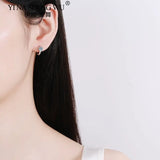 Sterling Silver Moissanite Earrings PT950 D 50 Pts