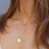 Sterling Silver Moon Sun Pendant Necklace Choker Clavicle Pearl Jewelry