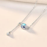 Sterling Silver Moonstone Planet Bracelet Elegant Dinner Jewelry