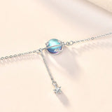 Sterling Silver Moonstone Planet Bracelet Elegant Dinner Jewelry