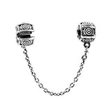 S925 Sterling Silver Multicolor Zircon Chandelier Safety Chain