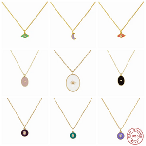 S925 Sterling Silver Multilayer Pendant Necklace Women