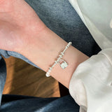 S925 Pearl Bracelet South Korea Dongdaemun Heavy Industry Ball Bead Small Lock