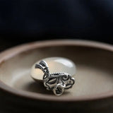 S925 Sterling Silver Chalcedony Money Bag Pendant
