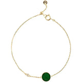 S925 Sterling Silver Emerald Bracelet Retro Style All-Match