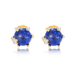 S925 Sterling Silver Lapis Lazuli Bead Earrings