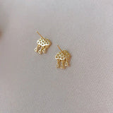 S925 Silver Mother of Pearl Cloud CZ Drop Stud Earrings