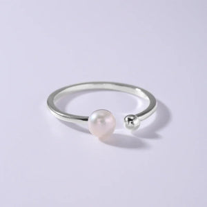 925 Silver Bead Ring for Women's Ins Style Opening Ring