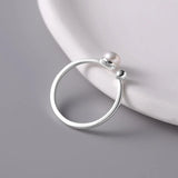 925 Silver Bead Ring for Women's Ins Style Opening Ring